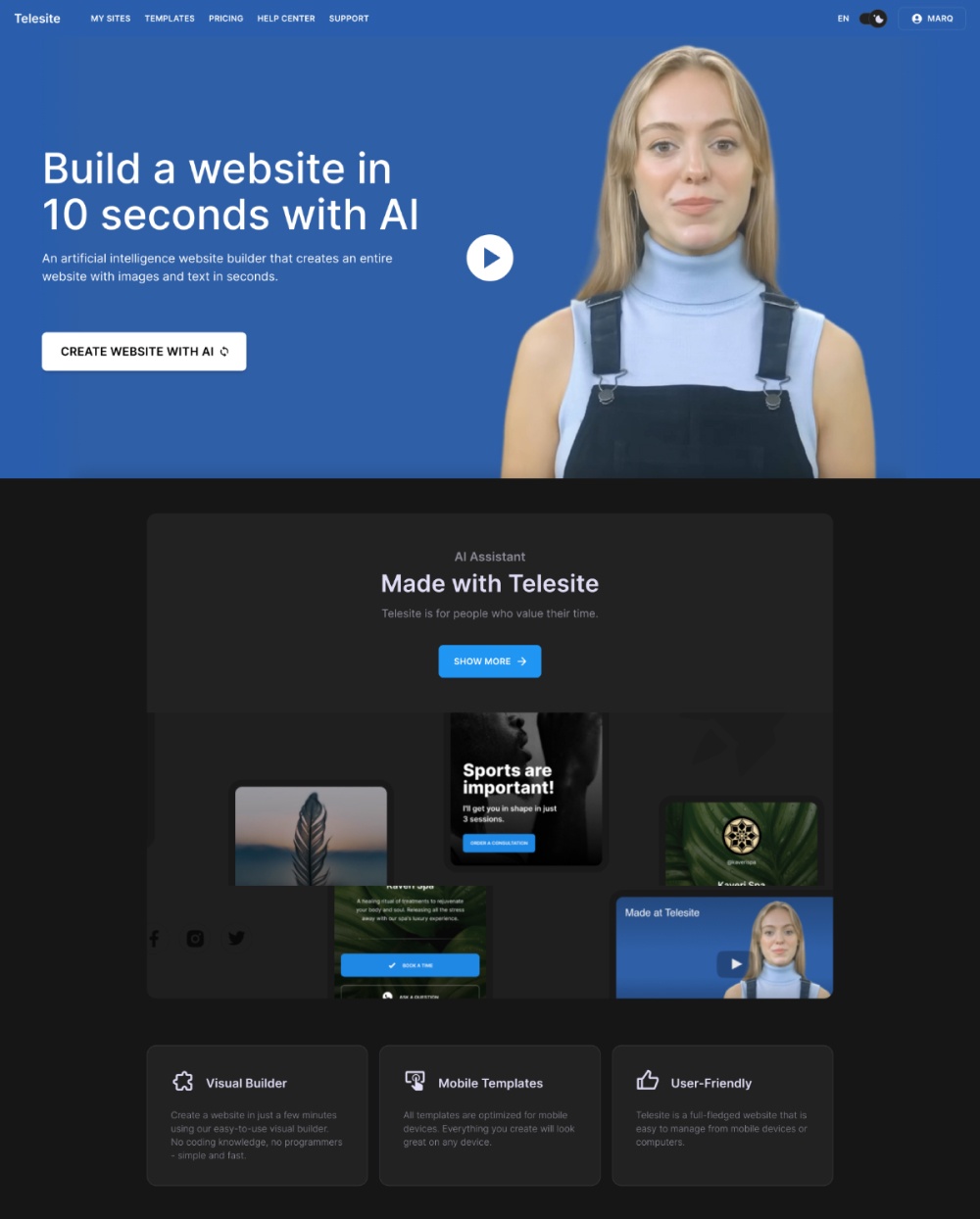 Telesite.io — AI Website Builder - Imagem 2 Telesite.io — AI Website Builder - Imagem 2
