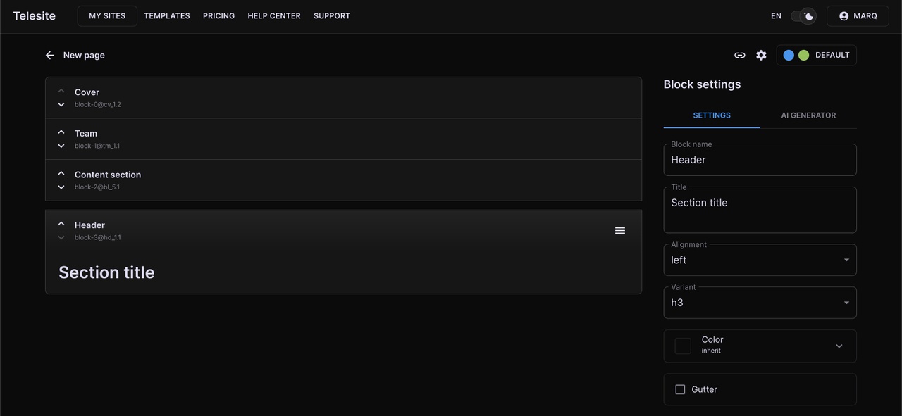 Telesite.io — AI Website Builder - Imagem 4 Telesite.io — AI Website Builder - Imagem 4