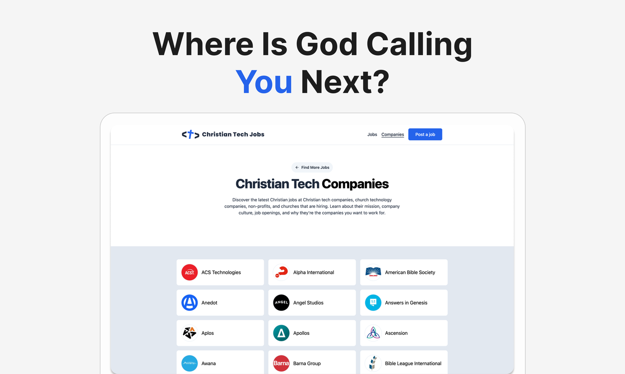 Christian Tech Jobs - Imagem 3 Christian Tech Jobs - Imagem 3