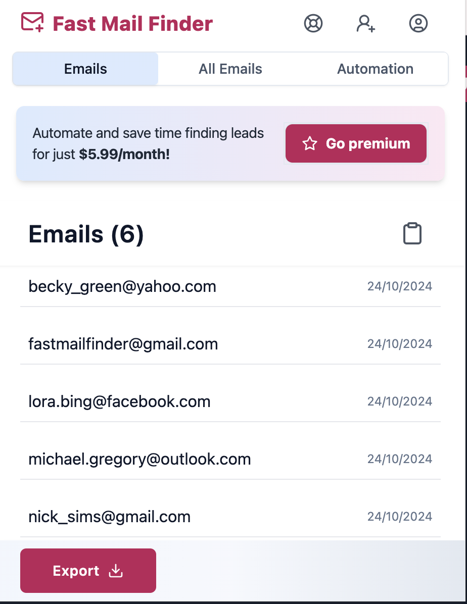 Chrome Email Extractor - Imagem 3 Chrome Email Extractor - Imagem 3