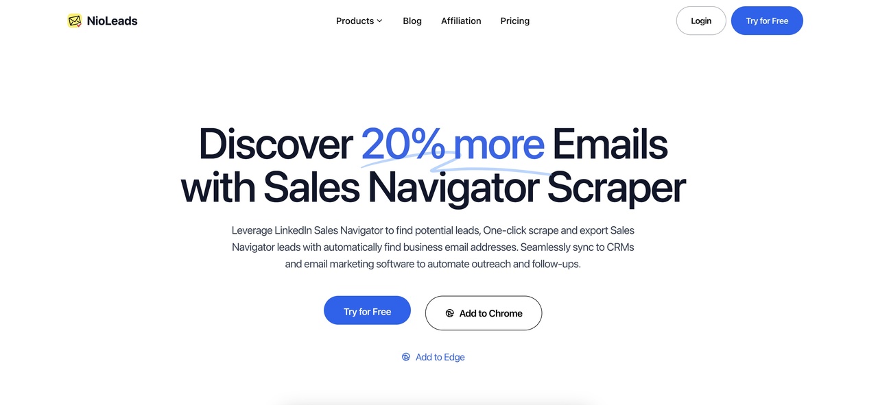 NioLeads - Enterprise LikedIn Email Finder - Imagem 1 NioLeads - Enterprise LikedIn Email Finder - Imagem 1