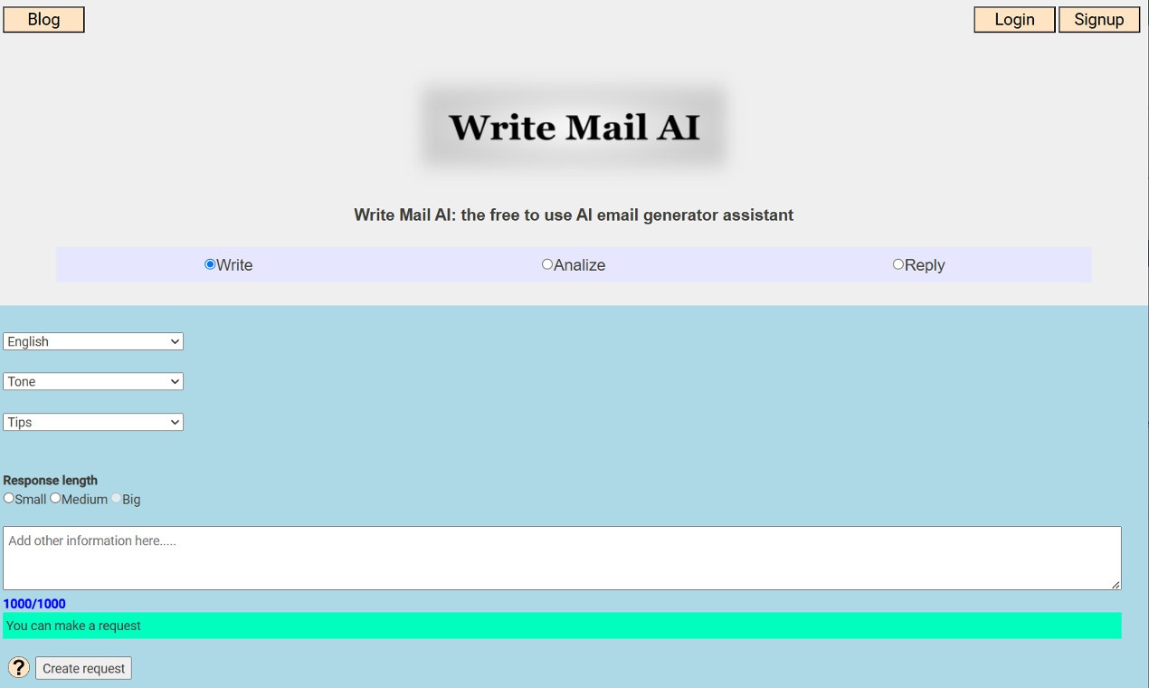 Write Mail AI - Imagem 1 Write Mail AI - Imagem 1