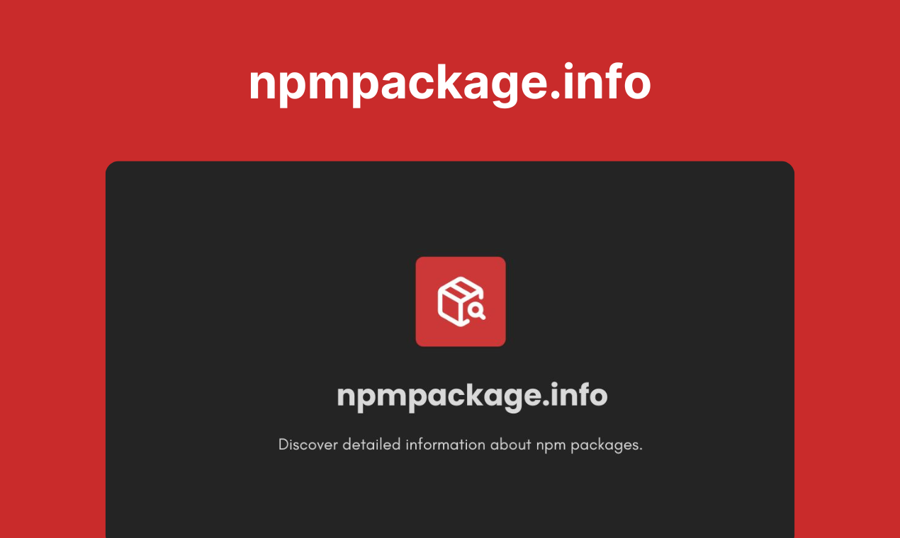 npmpackage.info