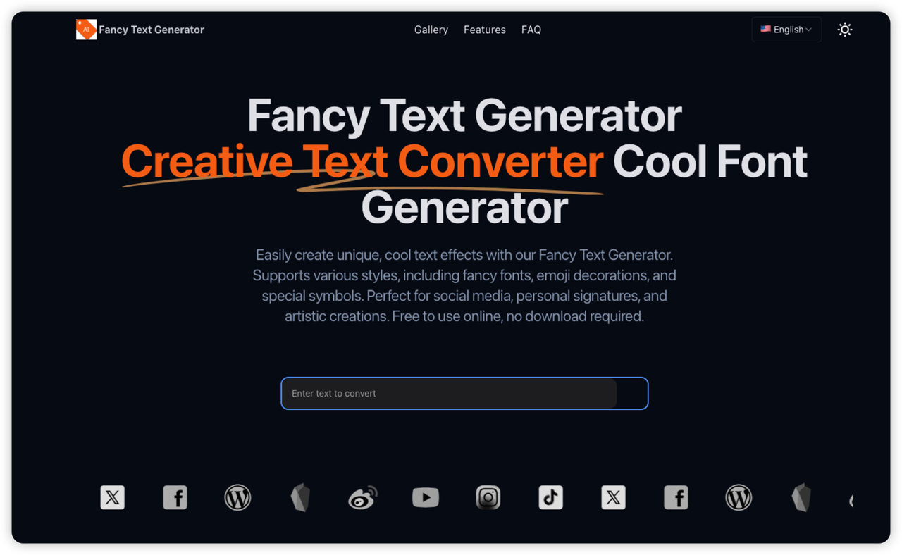 Fancy Text Generator - Imagem 1 Fancy Text Generator - Imagem 1