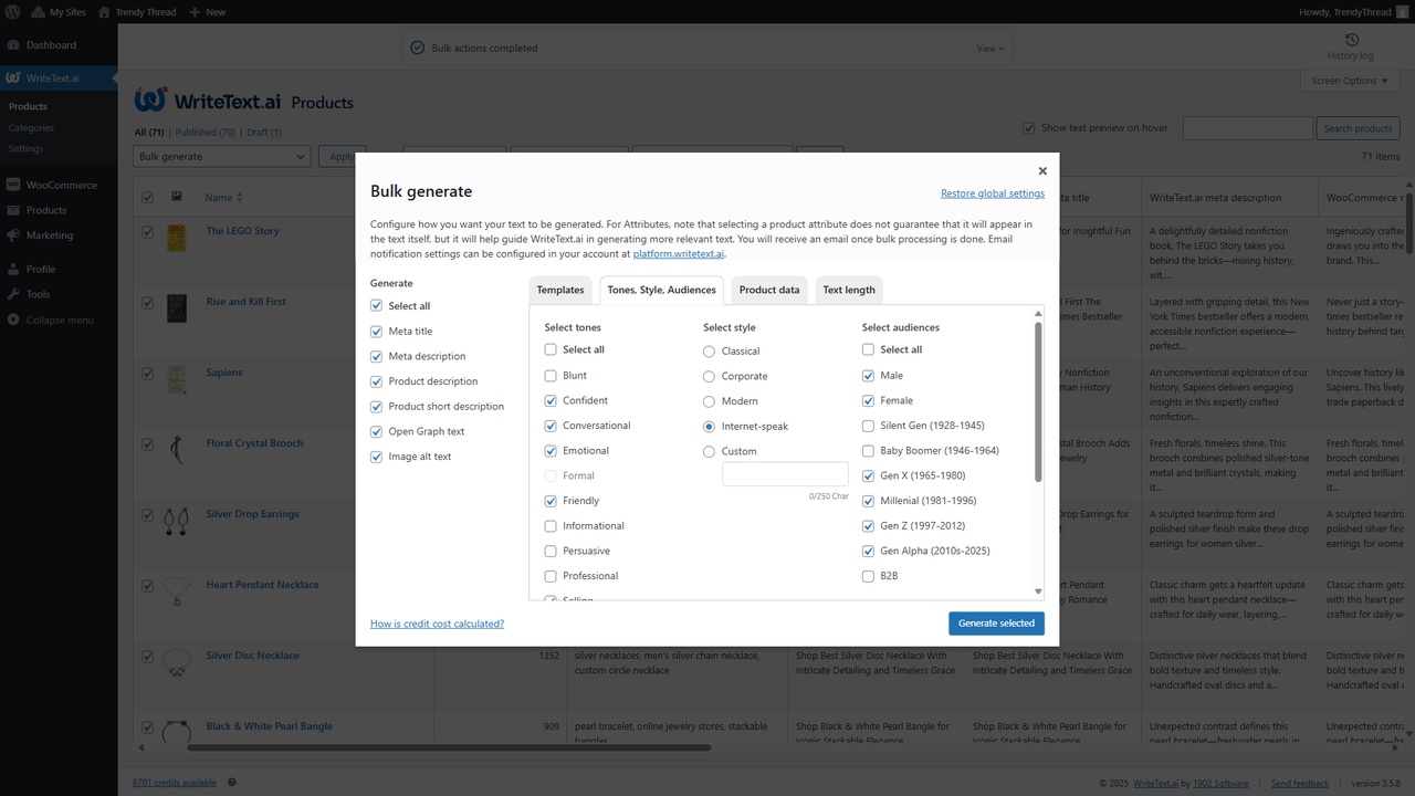 WriteText.ai for WooCommerce - Imagem 6 WriteText.ai for WooCommerce - Imagem 6