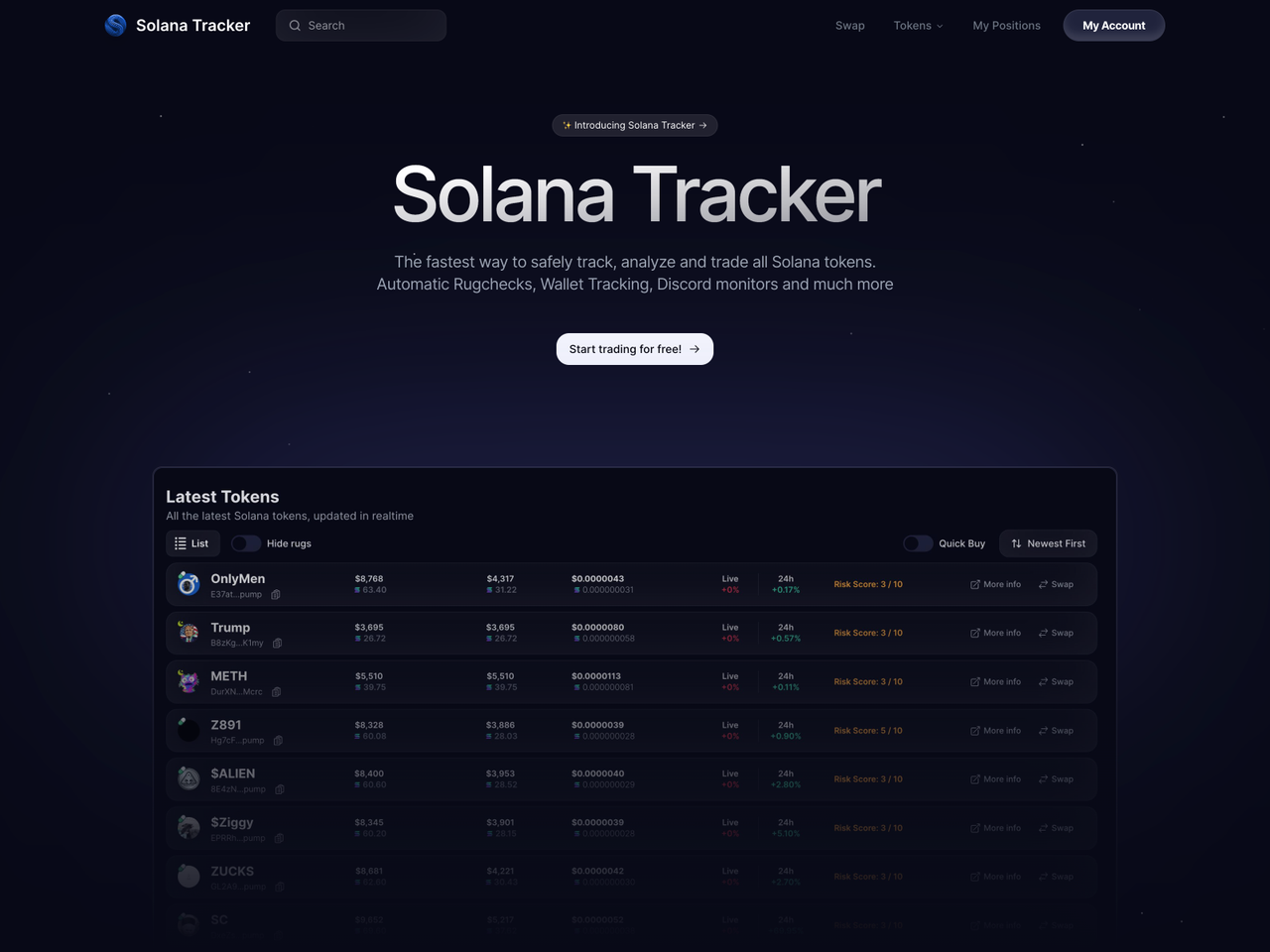 Solana Tracker