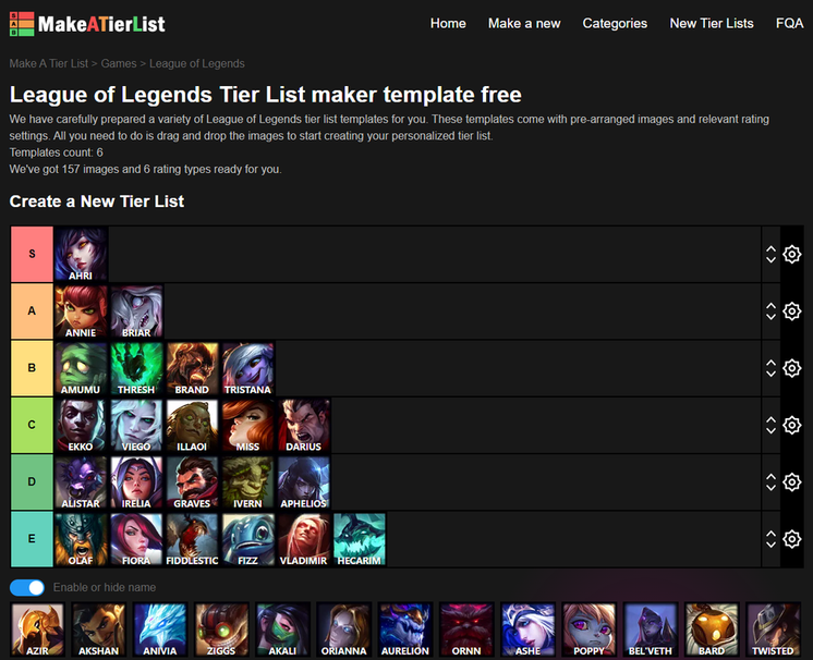 MakeaTierList - Imagem 3 MakeaTierList - Imagem 3