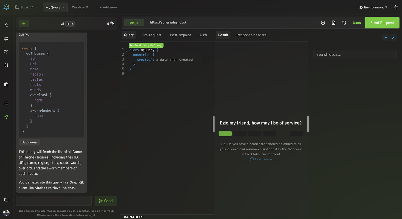 Altair GraphQL Client - Imagem 2 Altair GraphQL Client - Imagem 2