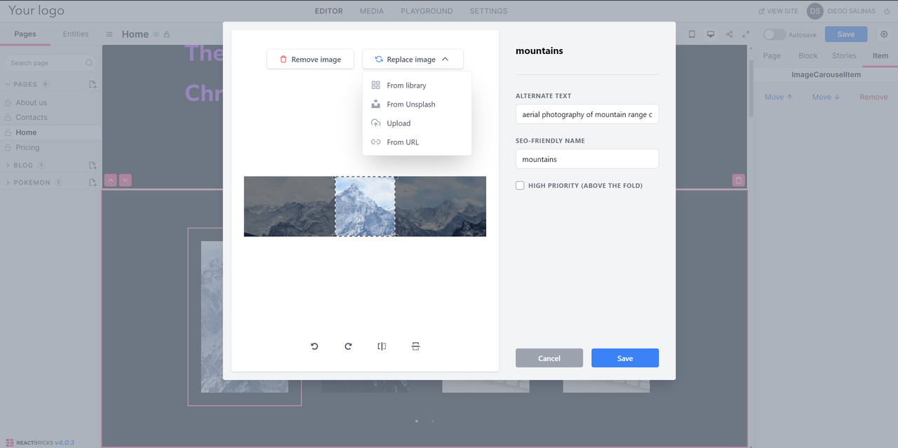 React Bricks - Imagem 3 React Bricks - Imagem 3