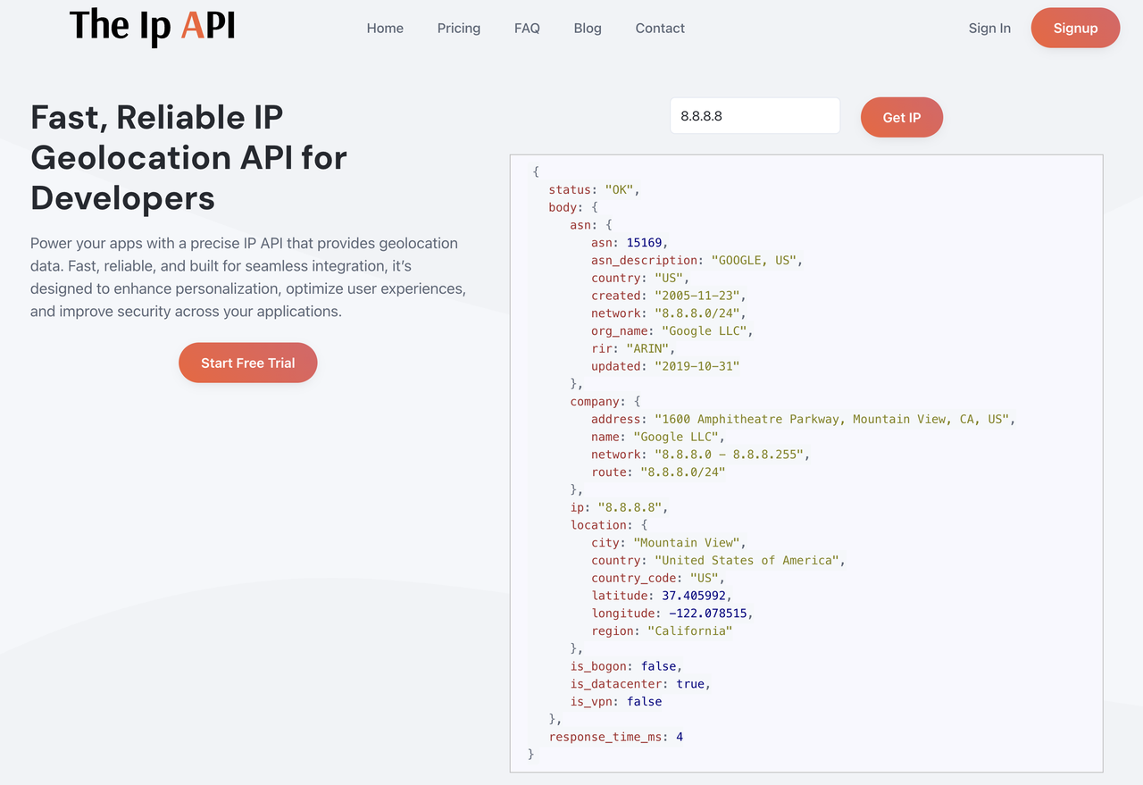 The IP API