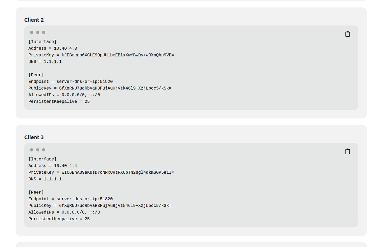 WireGuard Config Generator - Imagem 3