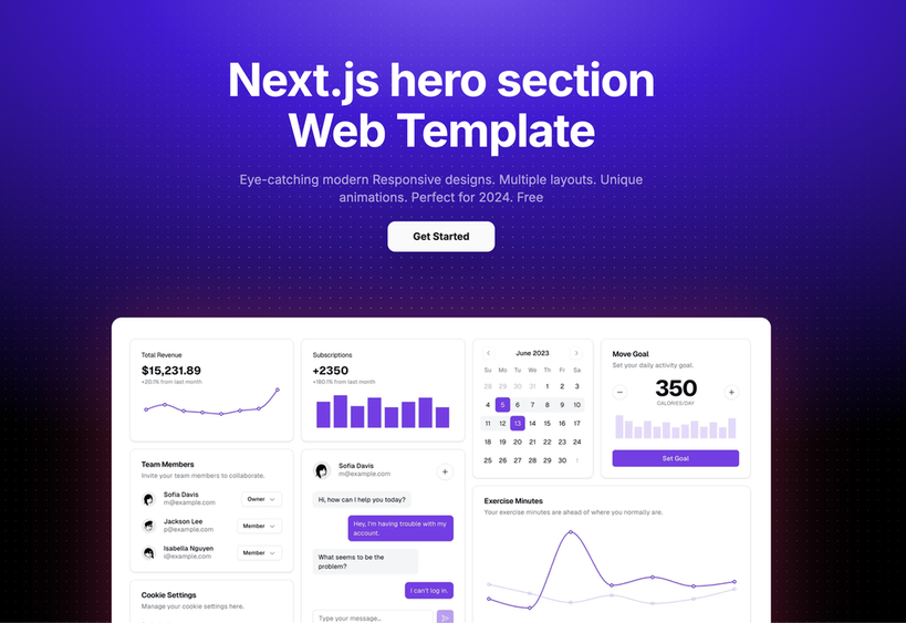 Next JS hero section template - Imagem 2 Next JS hero section template - Imagem 2