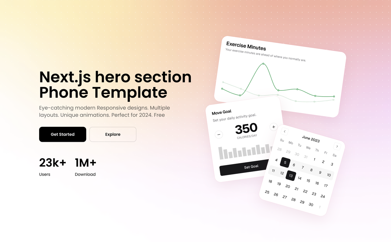 Next JS hero section template - Imagem 3 Next JS hero section template - Imagem 3