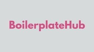 BoilerplateHub