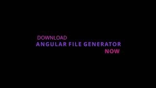 Angular File Generator for VSCode