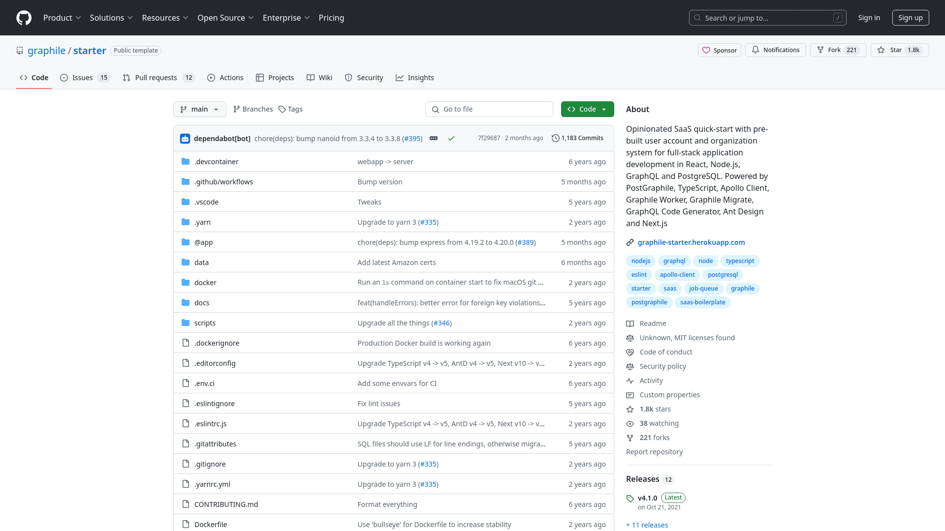 Graphile Starter Graphile Starter