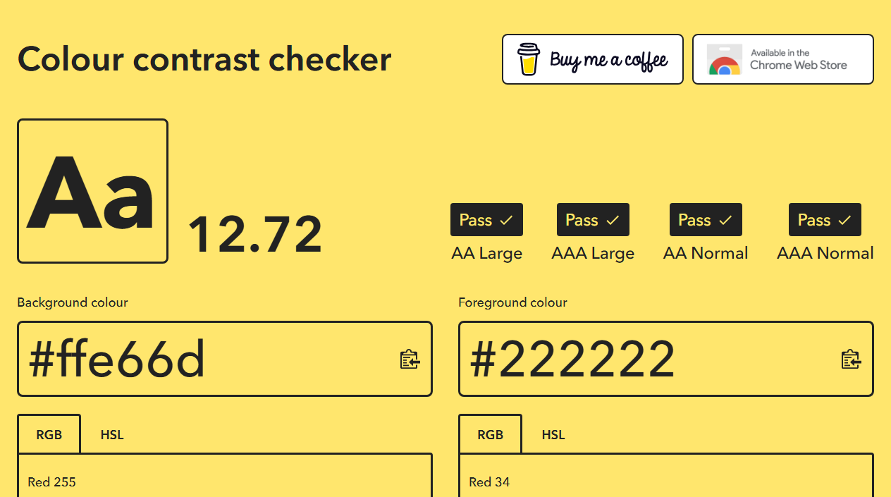 Colour Contrast Checker