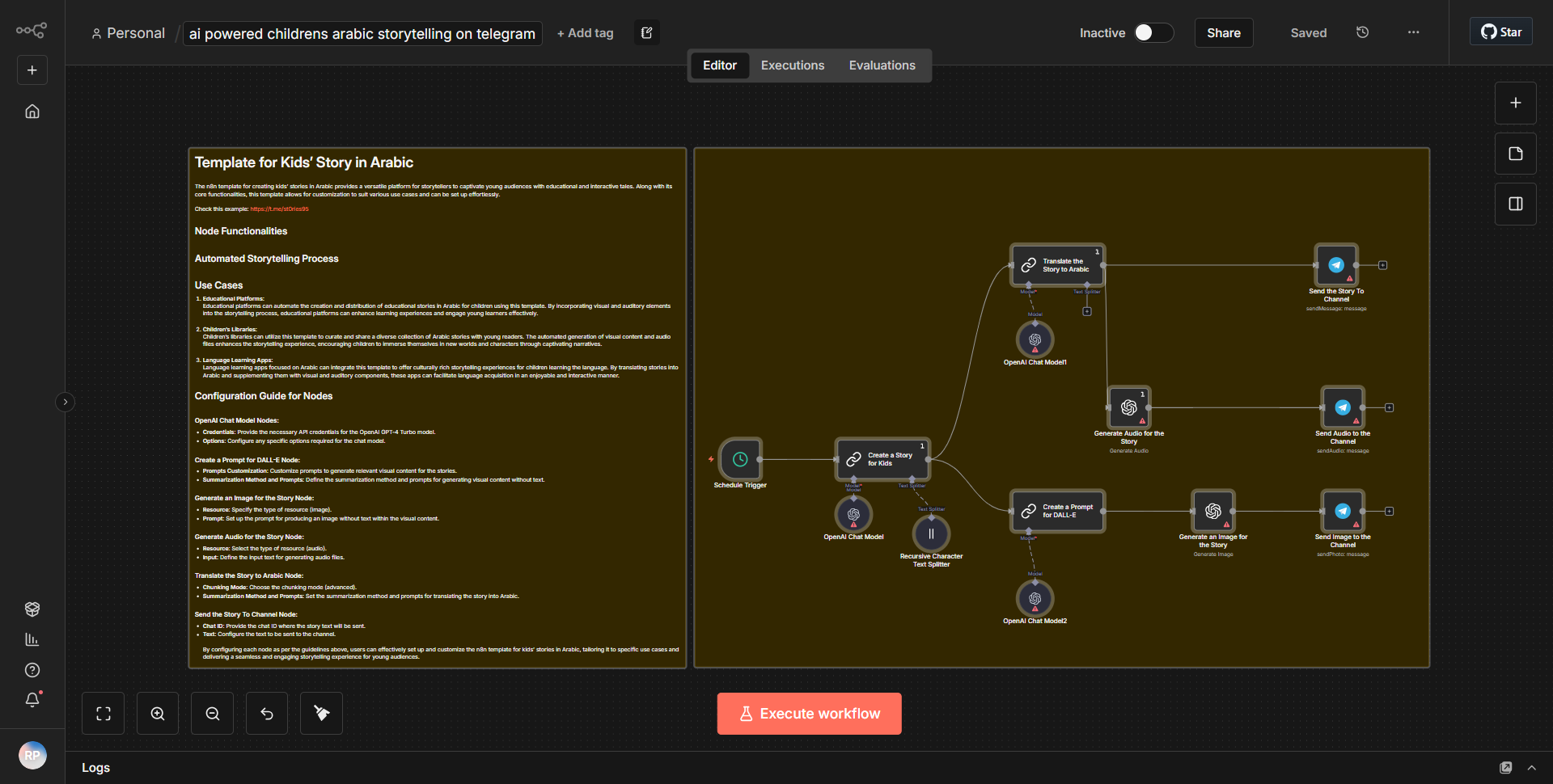 Arabic Storytelling for Kids on Telegram Powered by AI