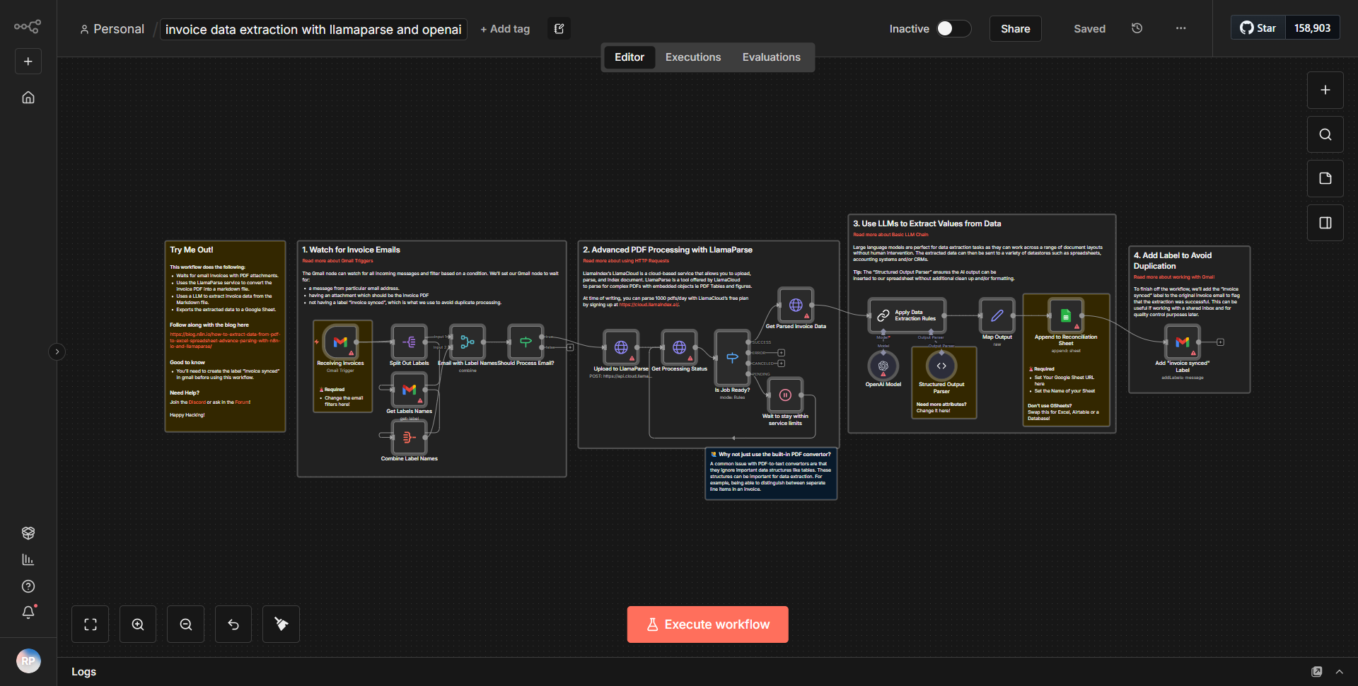 Extracting invoice information using LlamaParse and OpenAI
