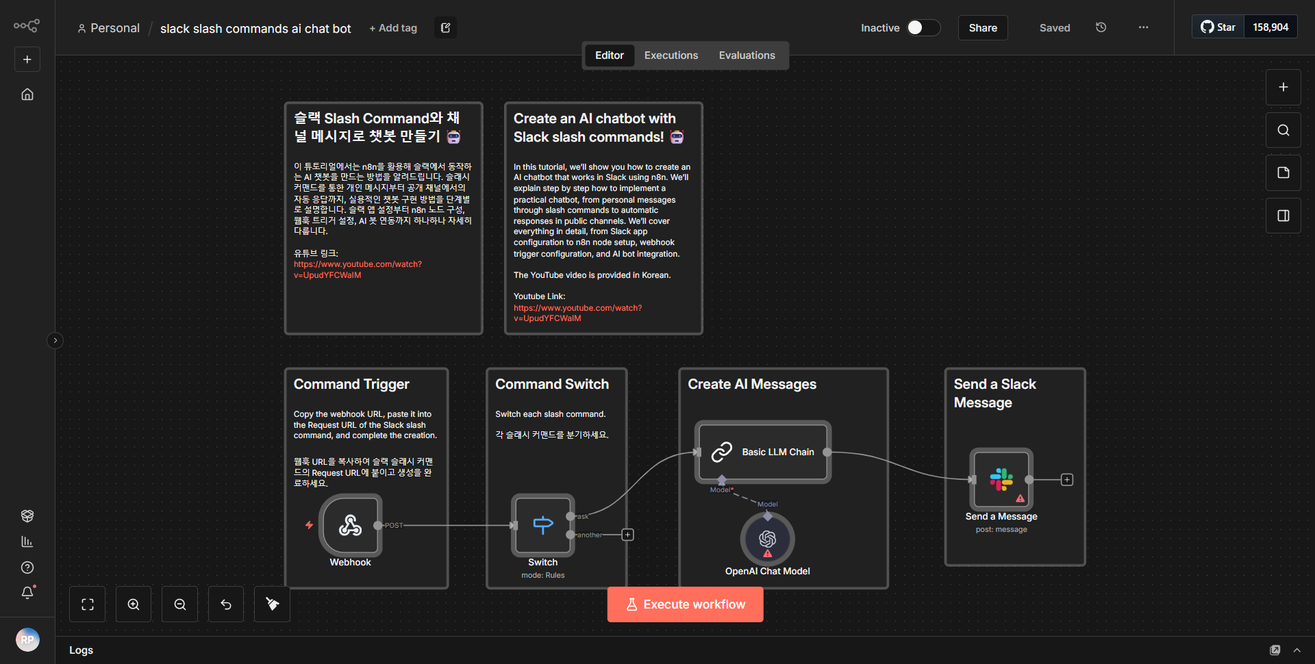AI Chat Bot for Slack Slash Commands
