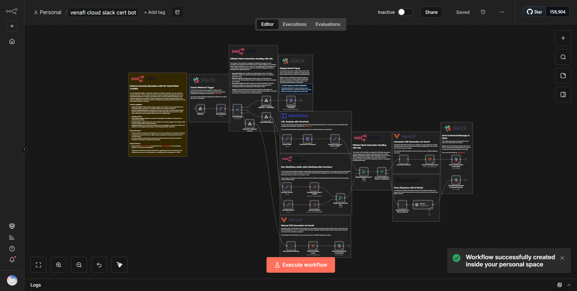 Venafi Cloud Slack Certificate Bot