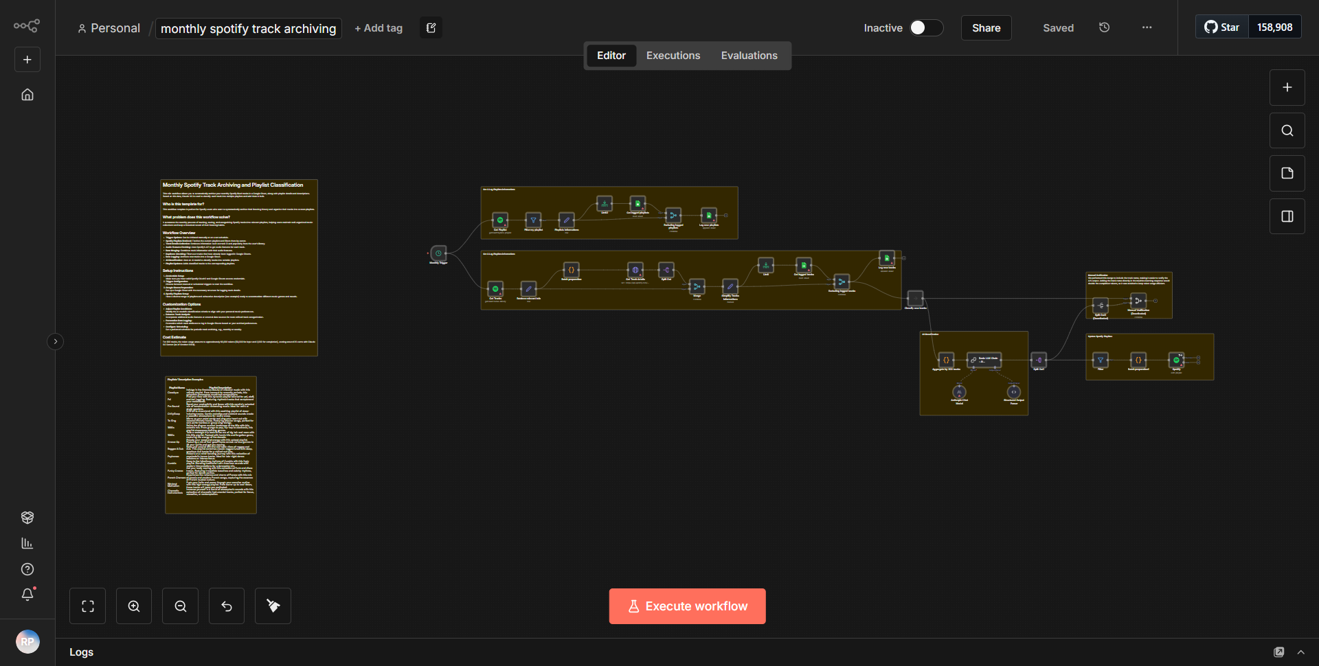 Monthly Archiving of Spotify Tracks