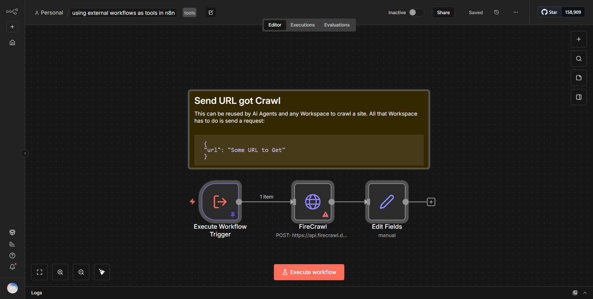 Leveraging External Workflows as Instruments in n8n