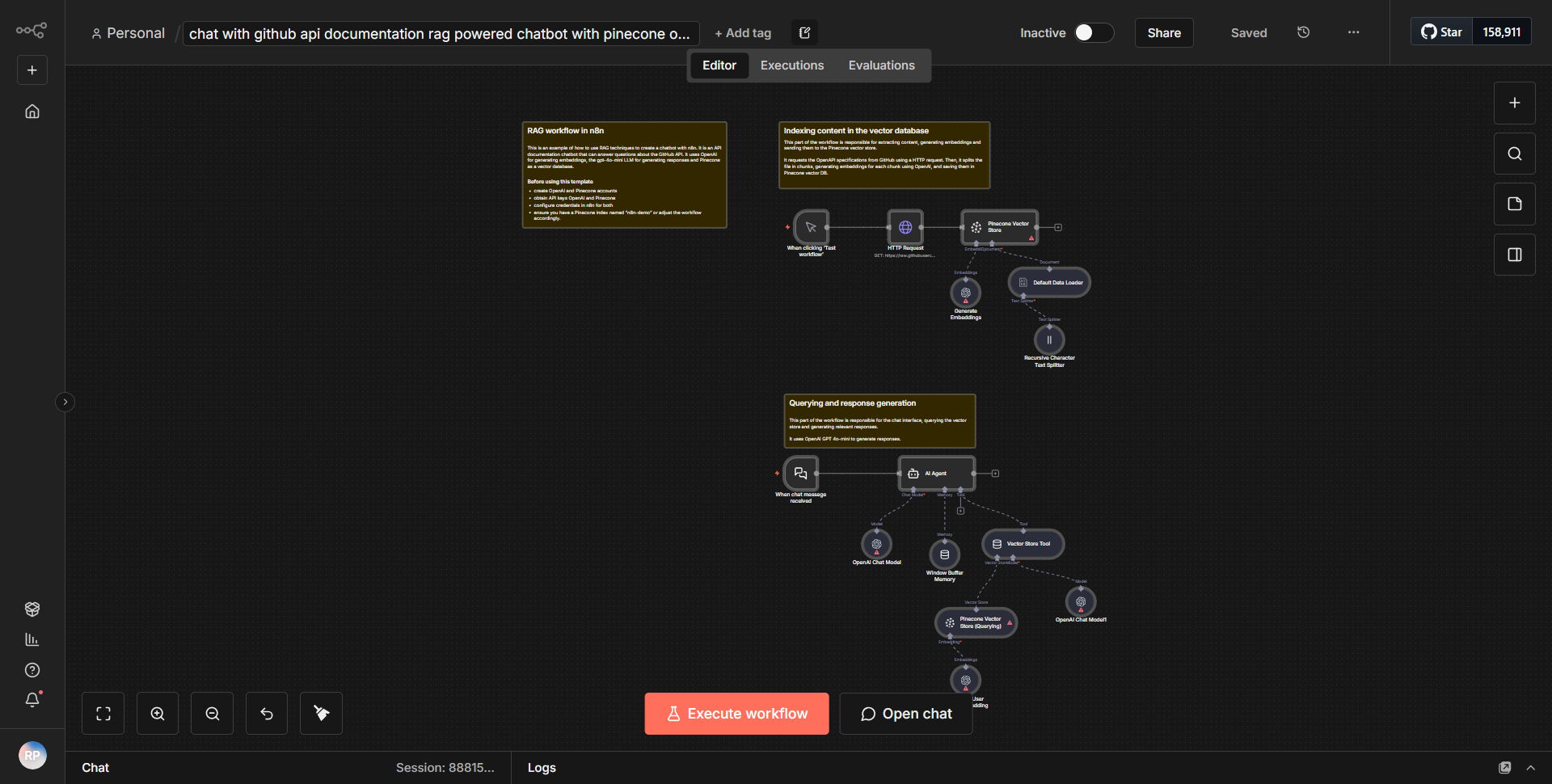 Engage with GitHub API Documentation: RAG-Enhanced Chatbot Utilizing Pinecone & OpenAI