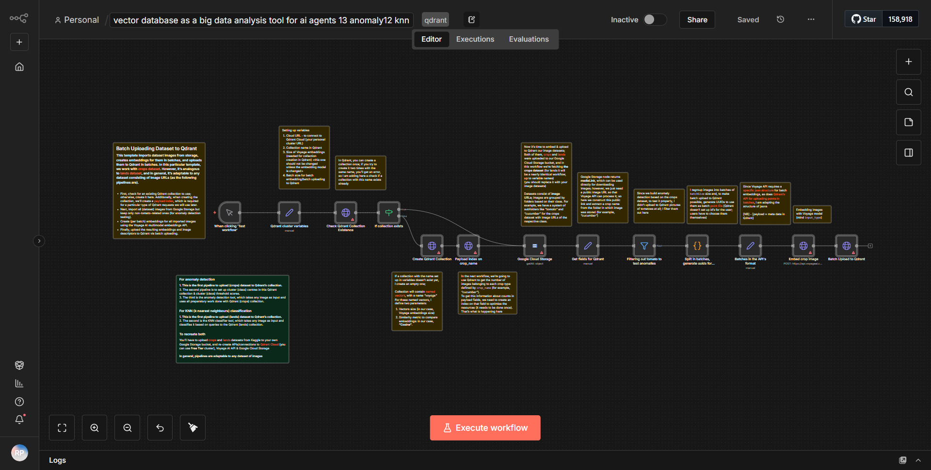 Vector Database Utilization as a Big Data Analytical Resource for AI Agents [1/3 anomaly][1/2 KNN]
