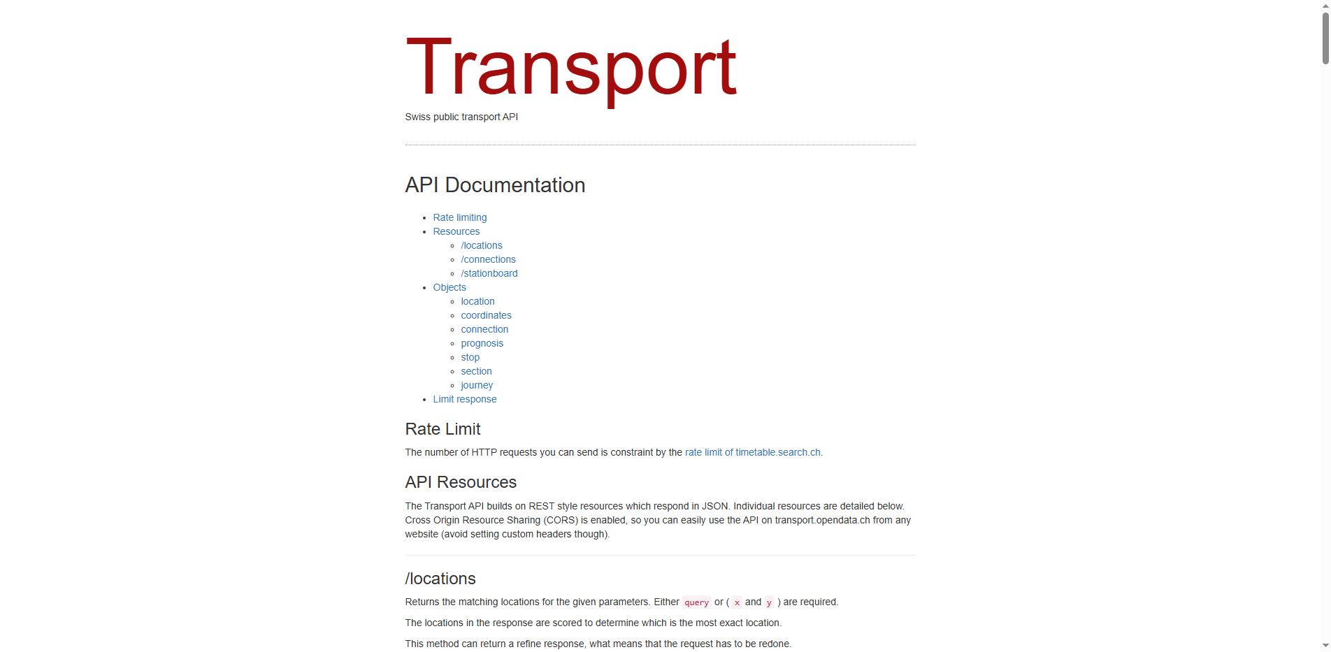 Transport API