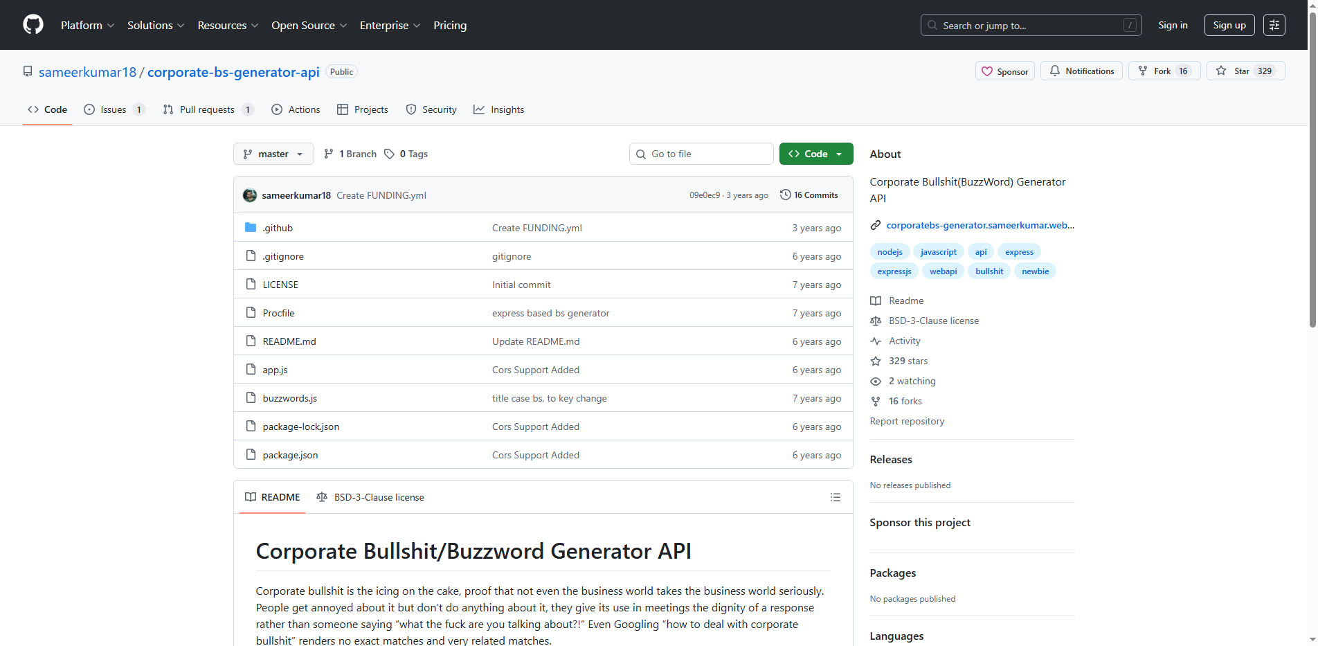 Corporate Bullshit Generator