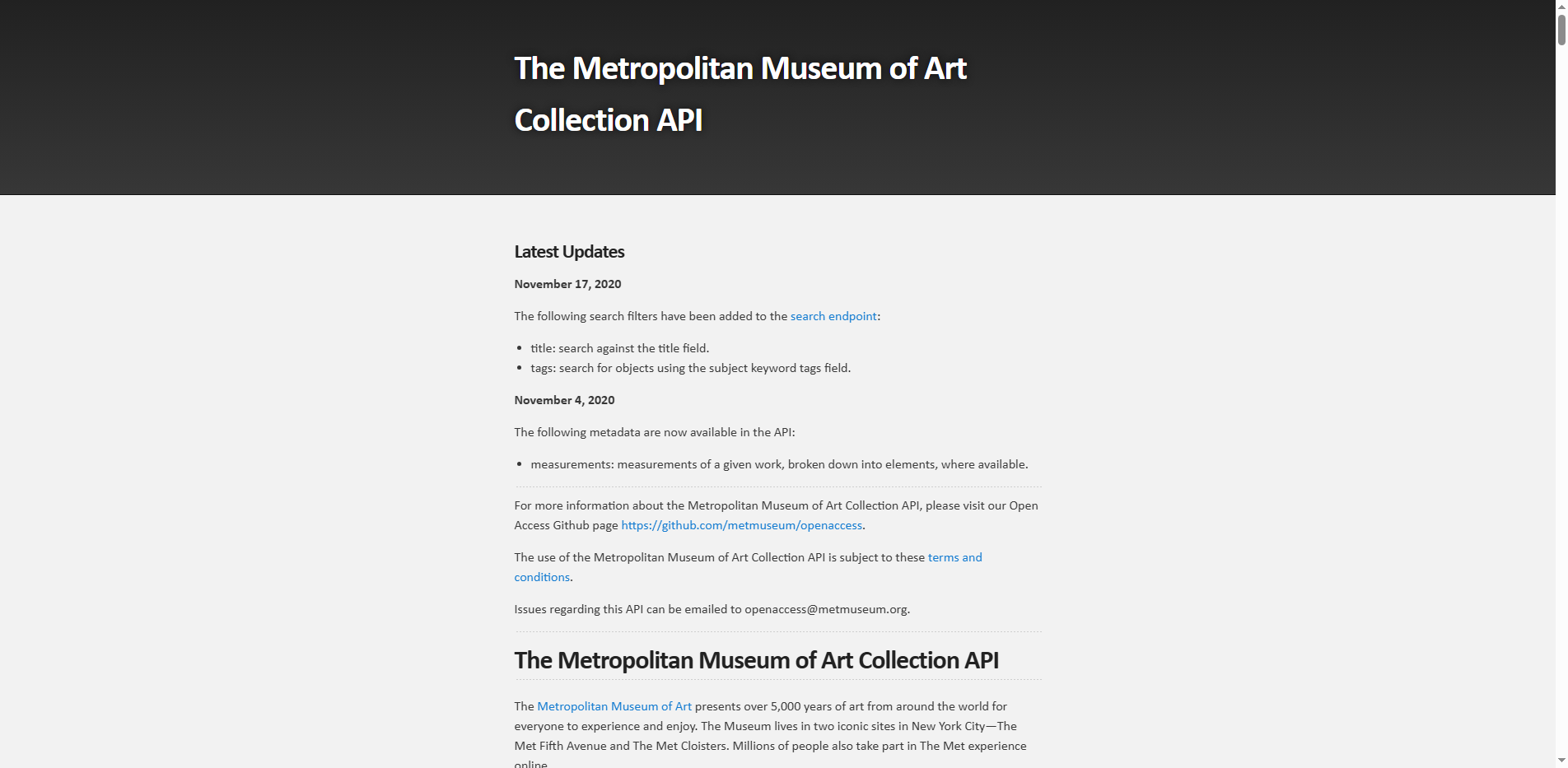 Met Museum Collection