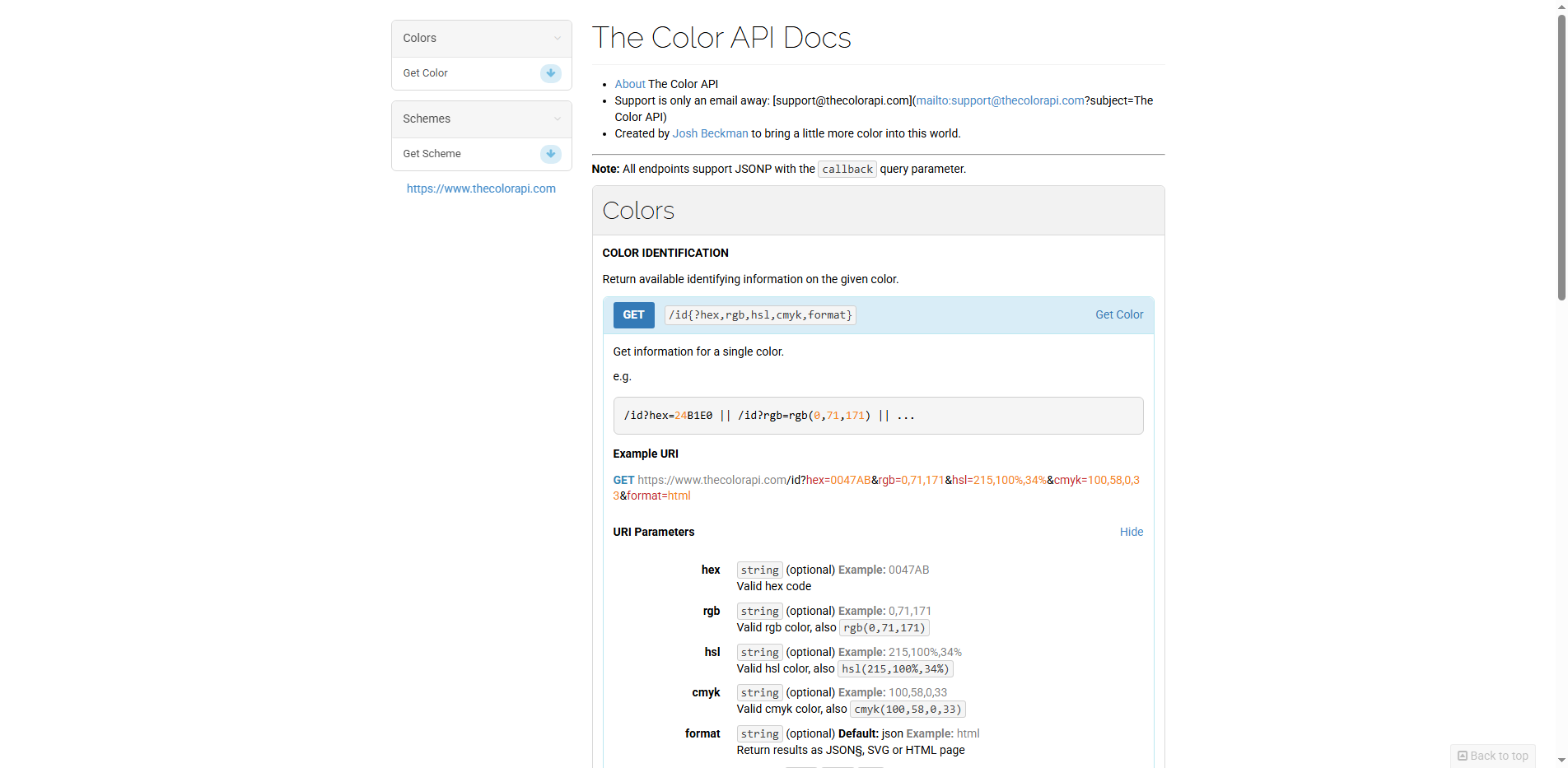 The Color API