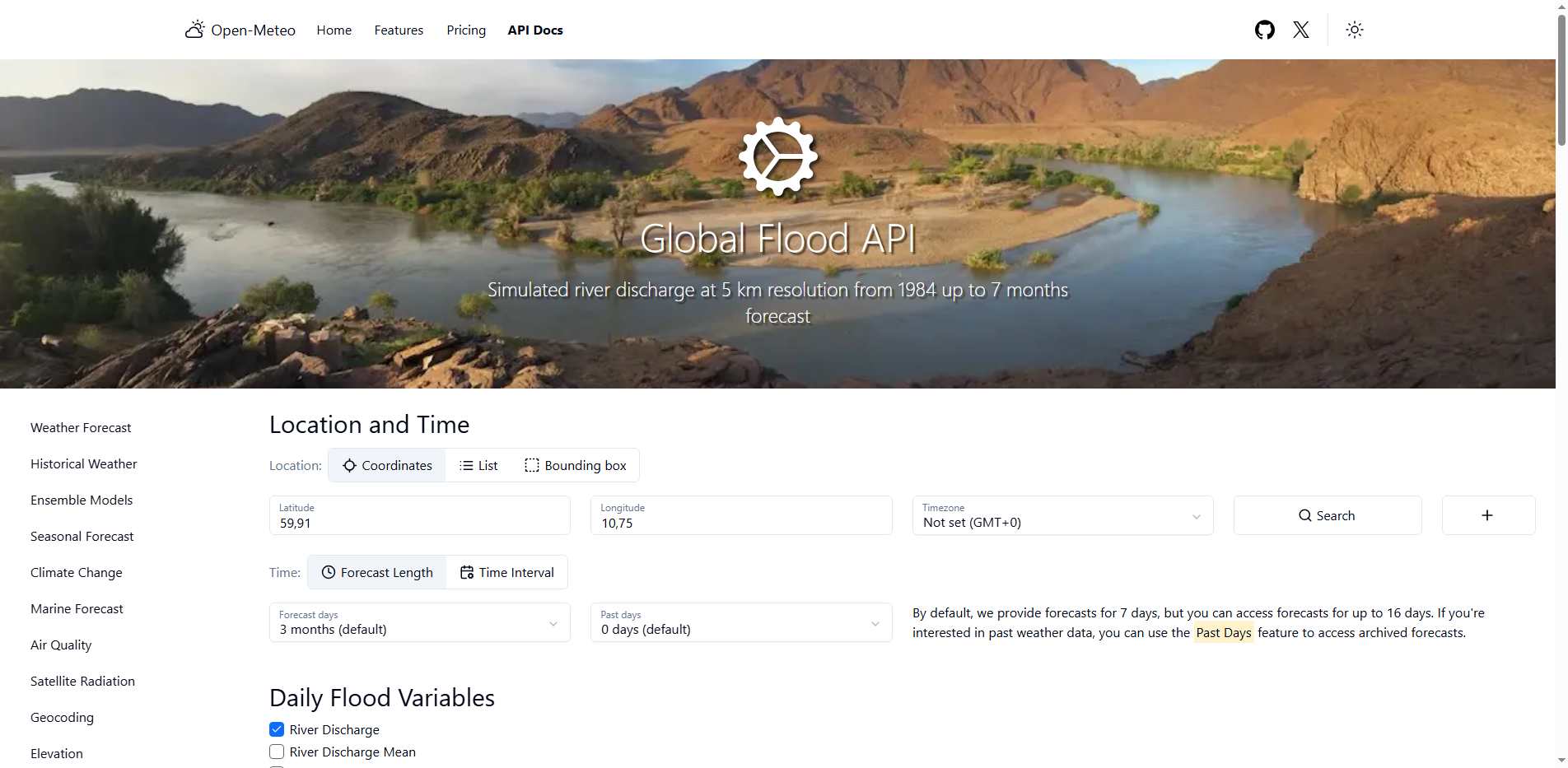 Global Flood API