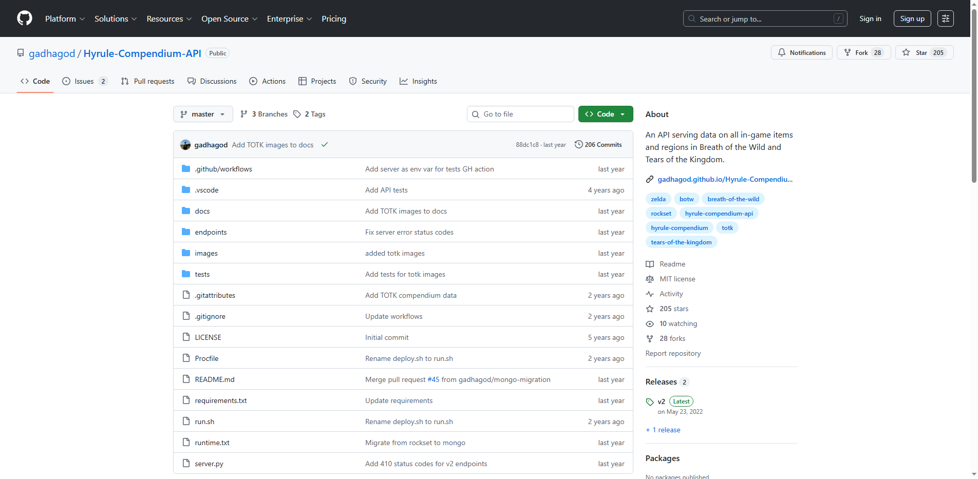 Hyrule Compendium API
