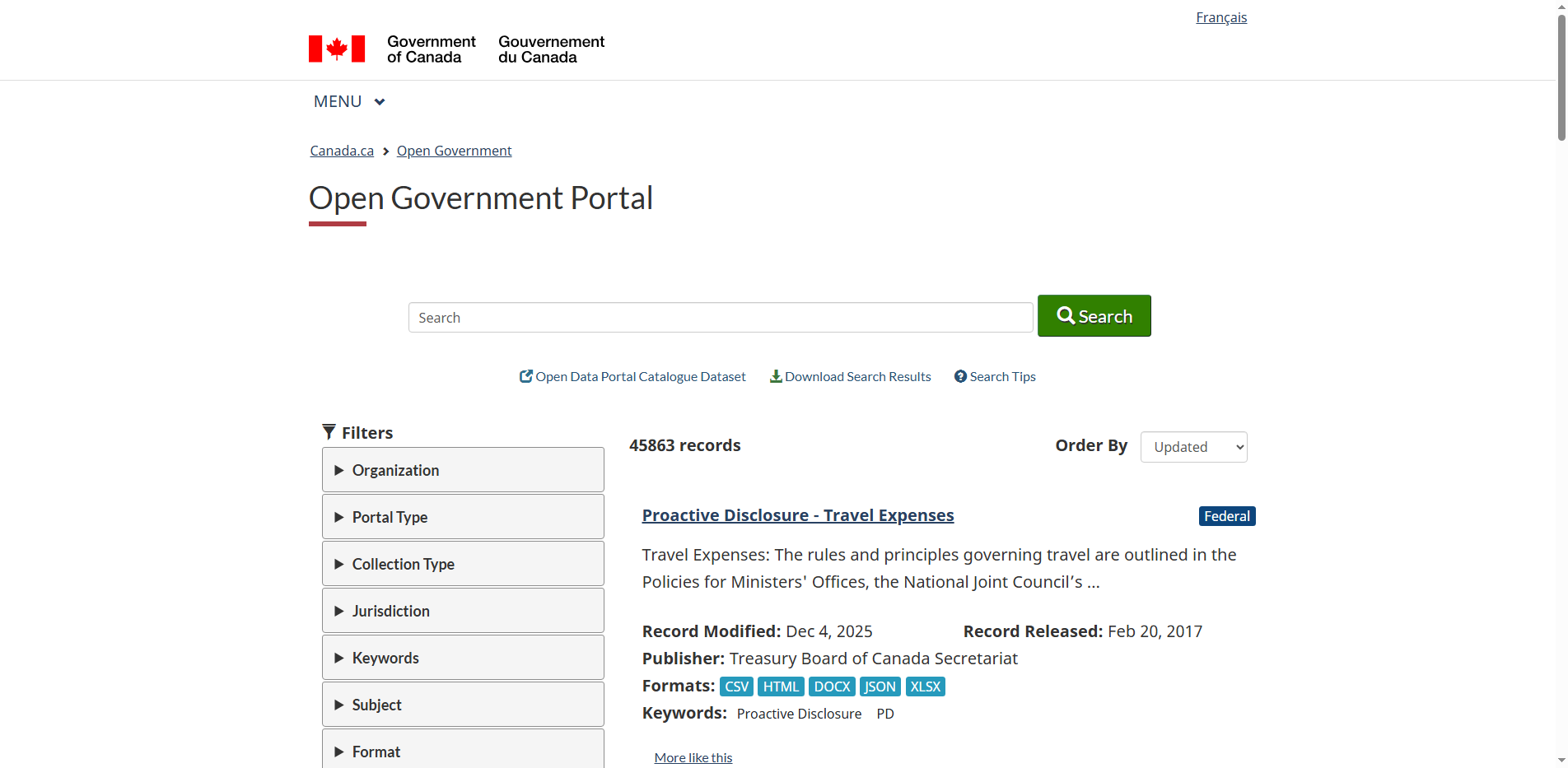 Open Government Portal