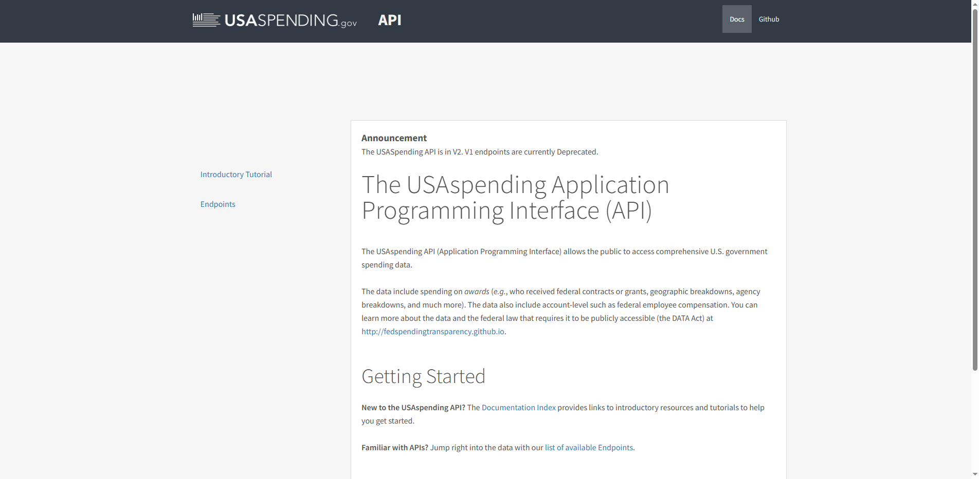 USAspending API