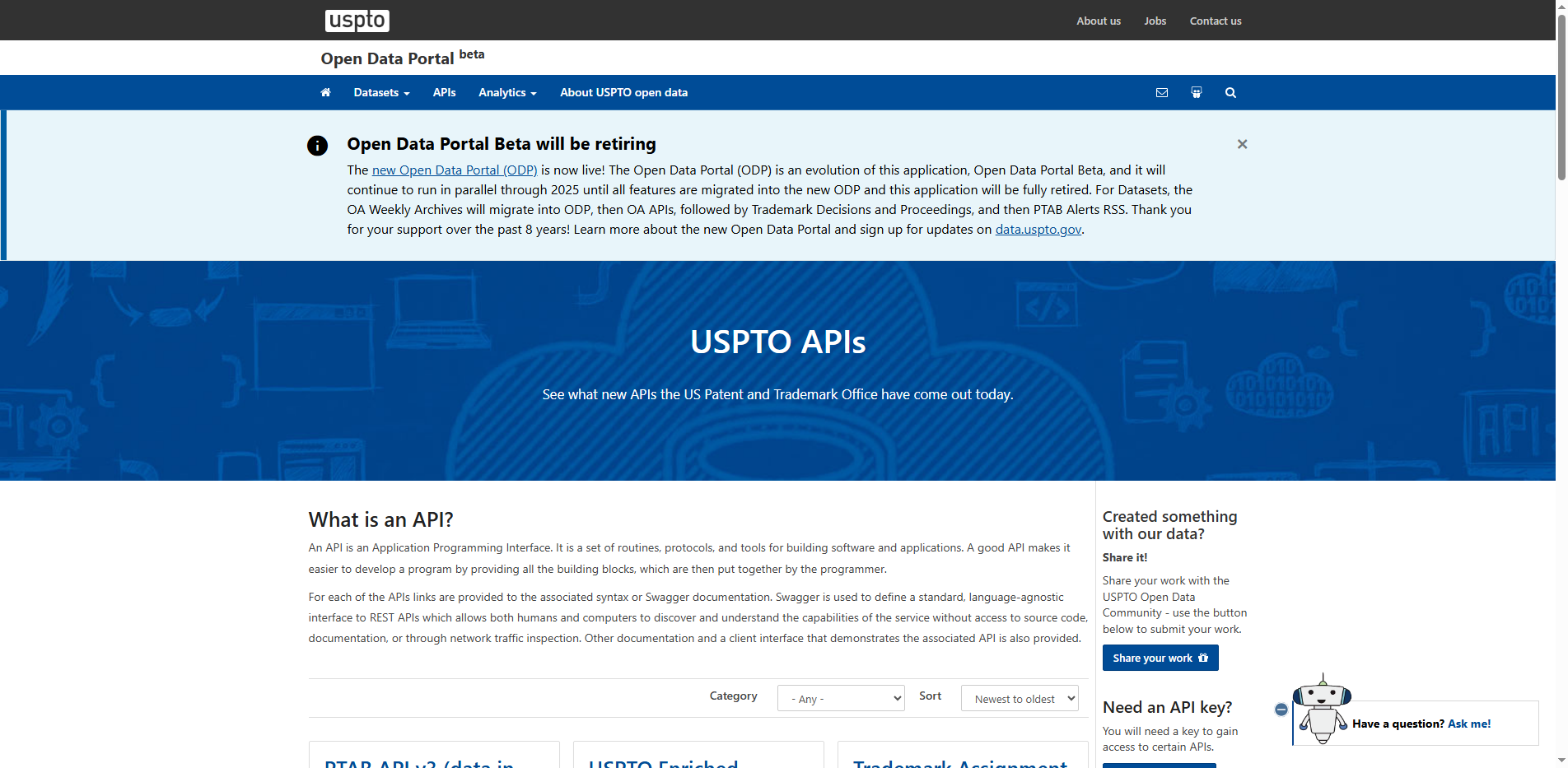 USPTO API Catalog