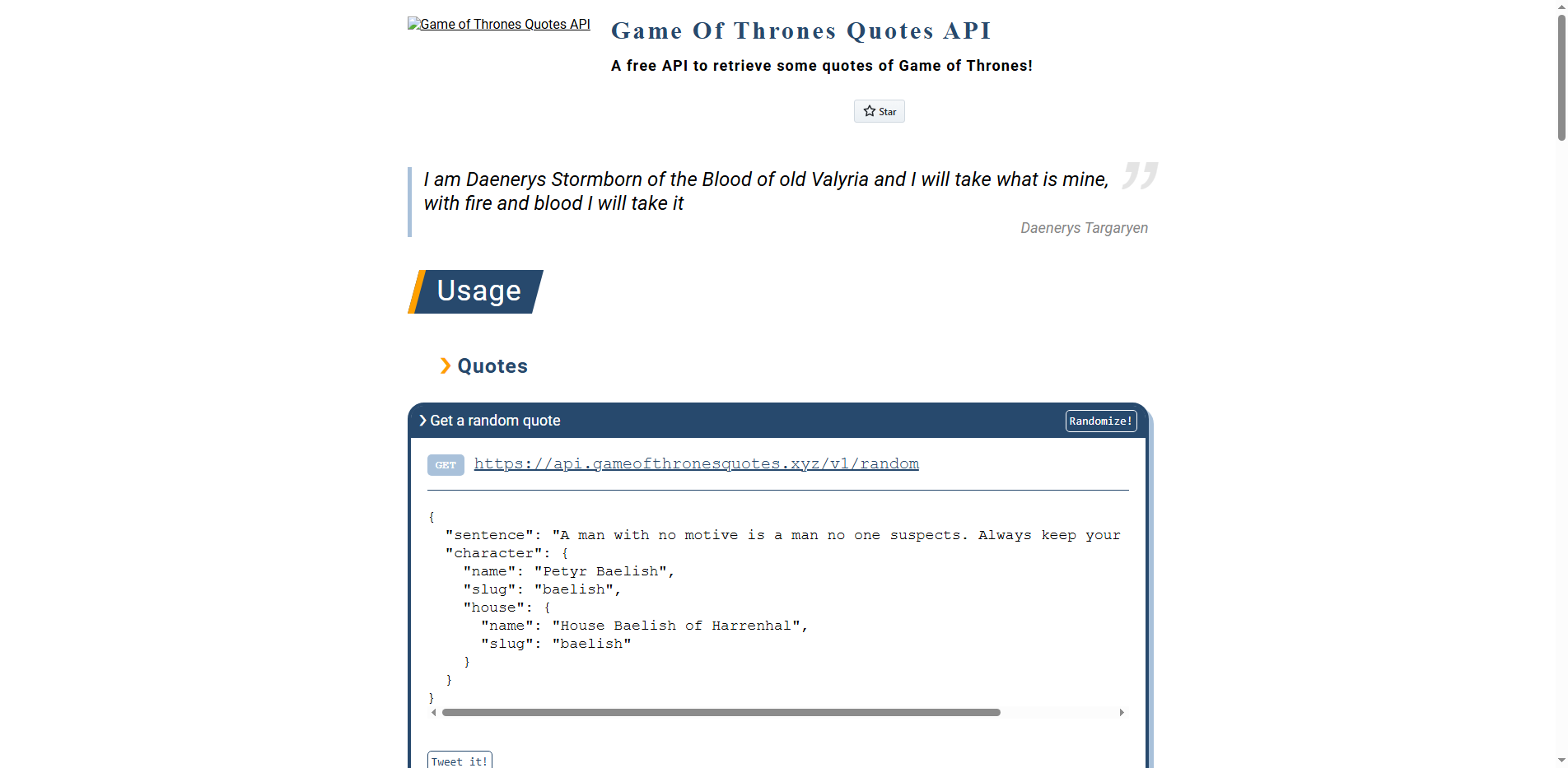 Game of Thrones Quotes