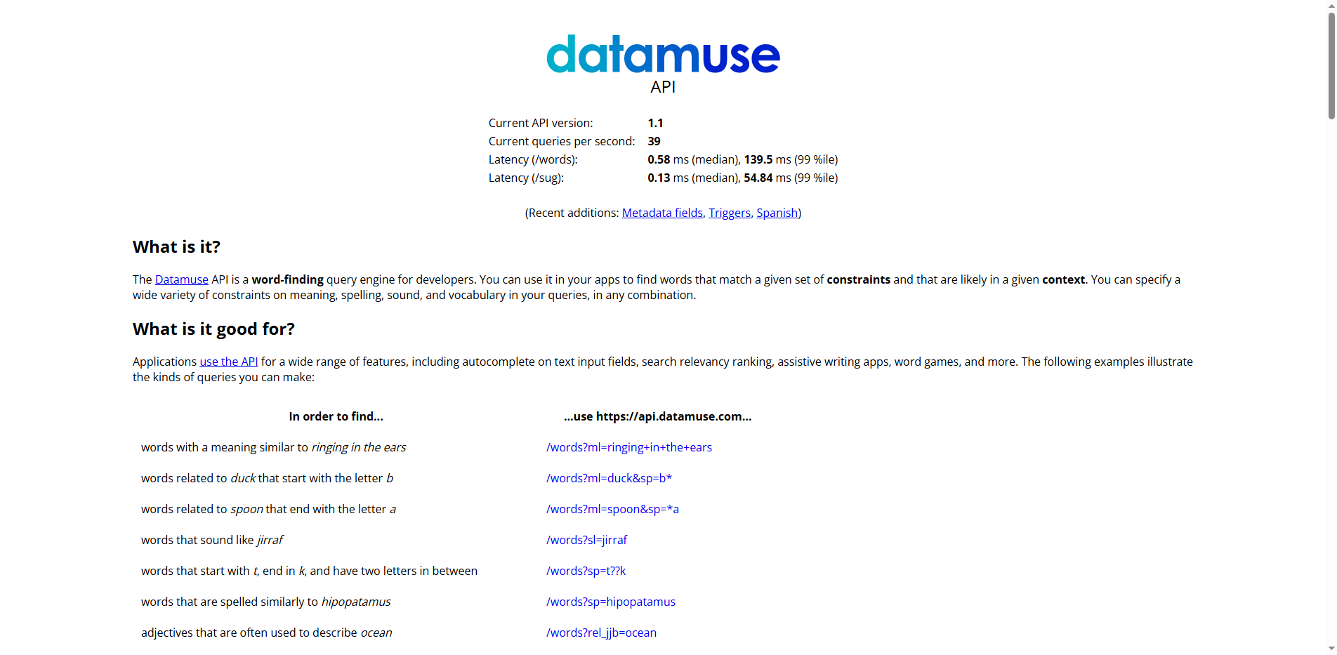 Datamuse API