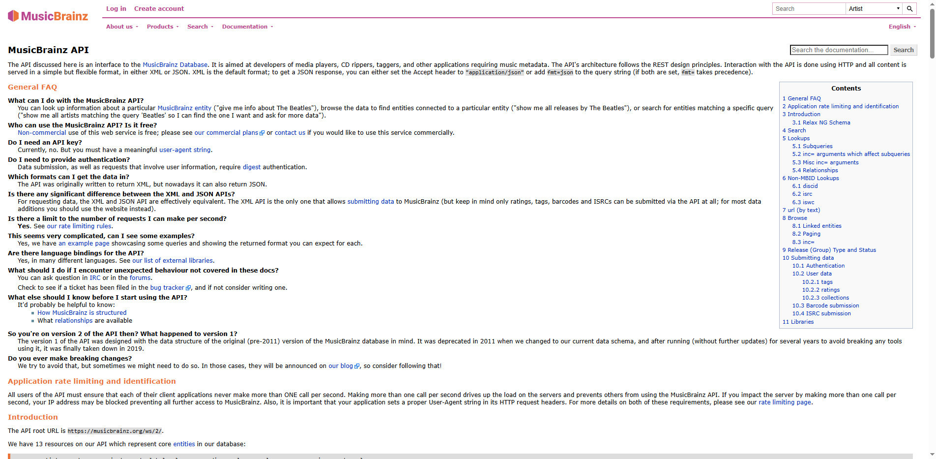MusicBrainz API