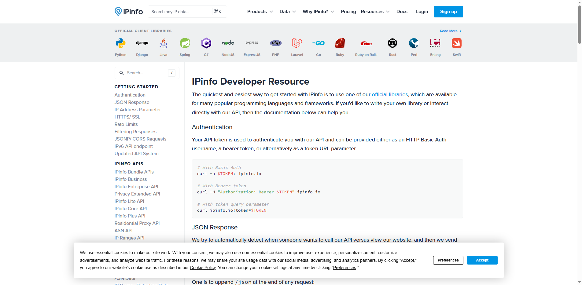 IPinfo Developer API