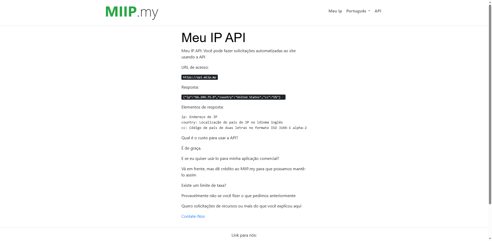My IP API