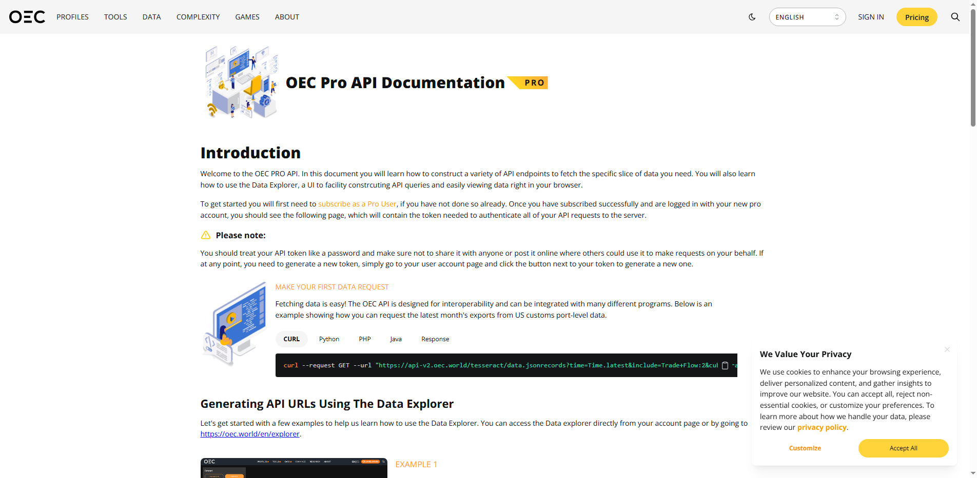 OEC Pro API