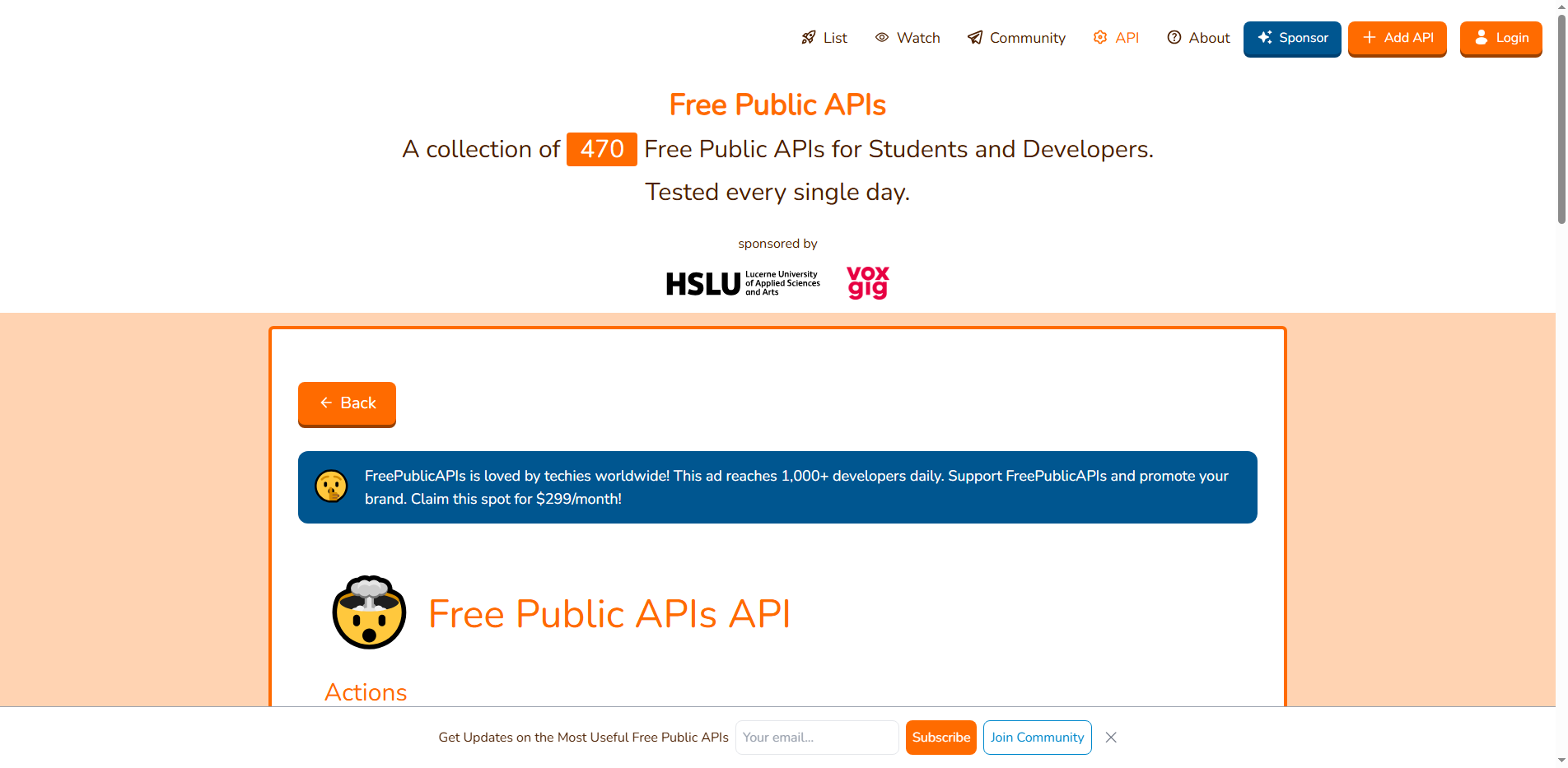 Free Public APIs API
