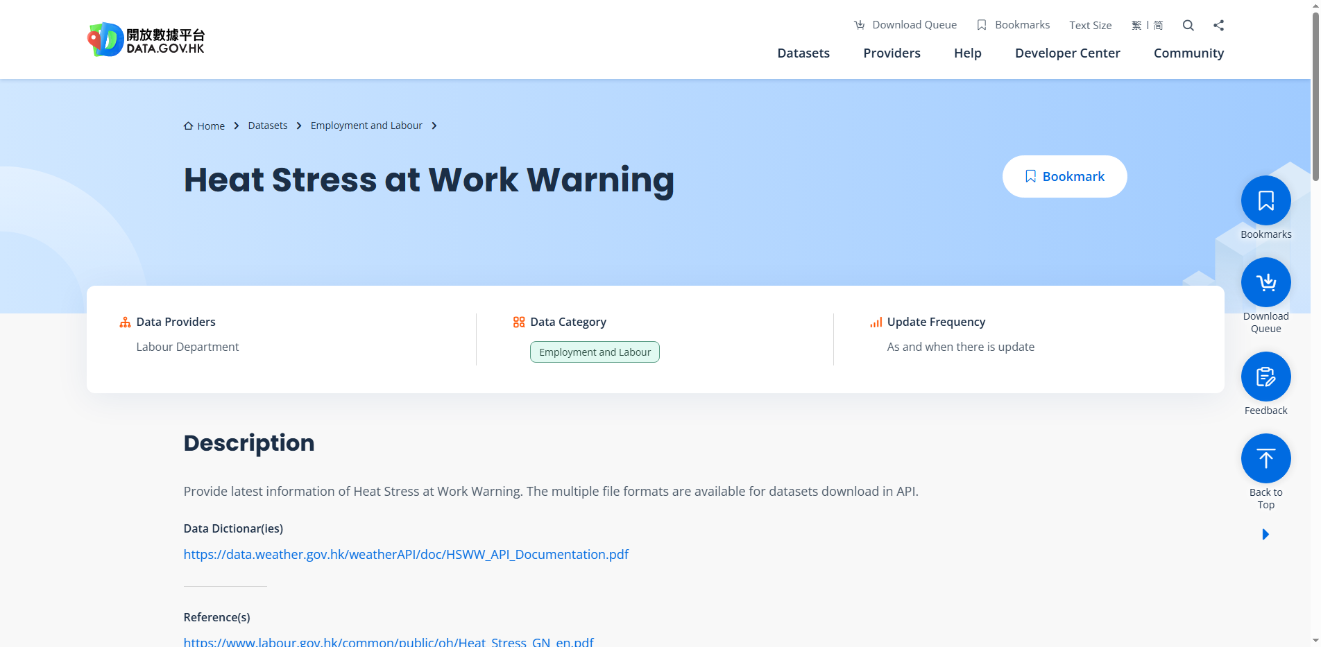 Heat Stress Warning API