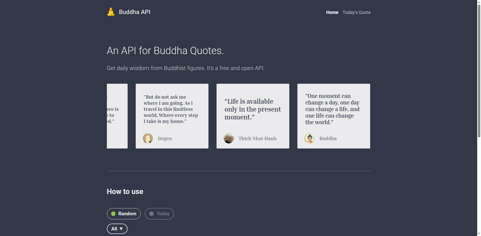 Buddha Quotes API