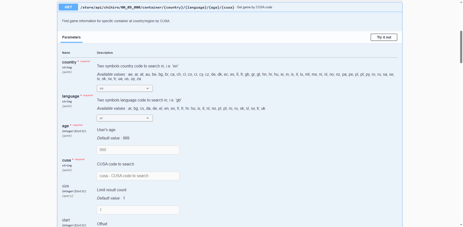 Playstation Store API
