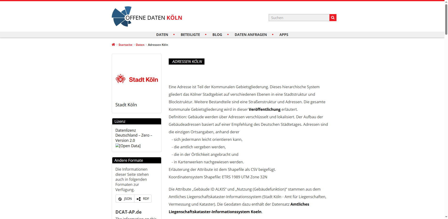 Kölner Adressen API