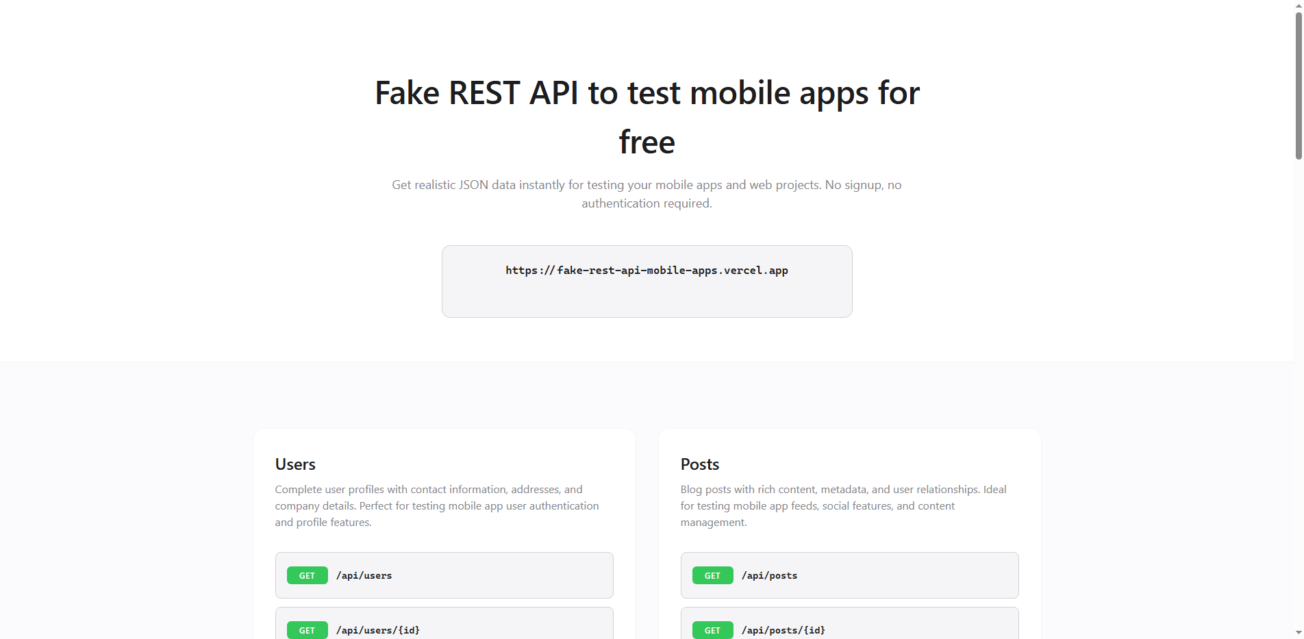 Fake REST API